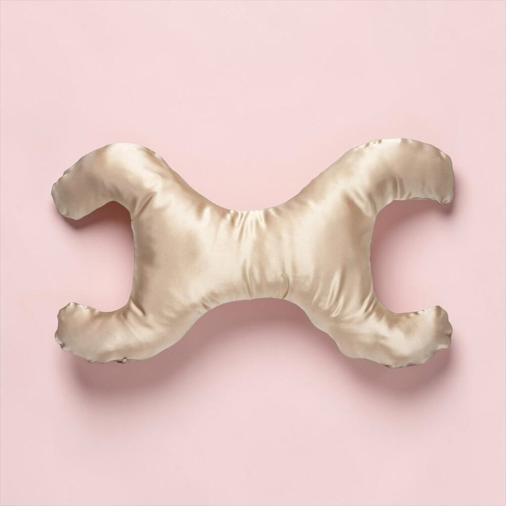Save My Face La Petite Pillow with Satin Champagne Case